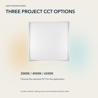 Panneau lumineux LED 3CCT 600x600 40W DALI-2 Push pour projets commerciaux de plafonds