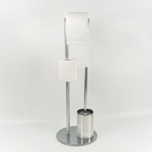 <span class=keywords><strong>Brosse</strong></span> de <span class=keywords><strong>toilette</strong></span> en acier inoxydable <span class=keywords><strong>et</strong></span> <span class=keywords><strong>porte</strong></span>-<span class=keywords><strong>rouleau</strong></span> de papier avec base en verre - Product Image 3