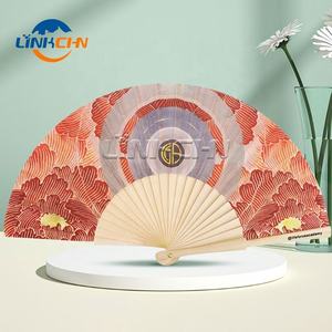 Souvenirs de madera de mano pintados Abanico de mano de madera plegable - Product Image 2
