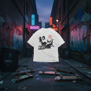 Camiseta Gráfica Oversize Unisex Estilo Urbano Y2K Punk con Estampado Stencil Grunge Vintage Lavado Estético - Product Image 3