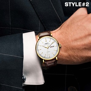 LOBINNI Montres-bracelets Montres mécaniques étanches Style professionnel Acier inoxydable Automatique Classique Luxe Hommes Mouette Ronde - Product Image 5