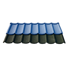 Tejas de techo de acero recubiertas de piedra ligera, accesorios de techo de tejas de Metal resistentes al calor para casa de lujo Temple Villa - Product Image 5
