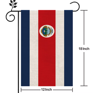 Bandera de <span class=keywords><strong>Costa</strong></span> Rica Material de lino de alta calidad para exteriores 12*18 pulgadas Más estilos para elegir - Product Image 3