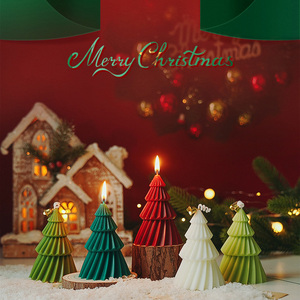 Vela creativa con forma de árbol de Navidad, velas perfumadas, mesa decorativa festiva de Navidad, vela aromática con caja de regalo - Product Image 3