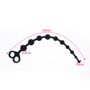 Anal Ball Butt Plug Große schwarze Anal Perlen Silikon Anal Sexspielzeug Männliches Prostata-Massage gerät - Product Image 2