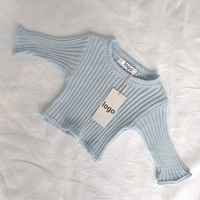 Ensemble de vêtements pour bébé personnalisés, ensembles de pulls en coton côtelé, haut et pantalon, leggings épais, 2 pièces, ensemble de vêtements de détente