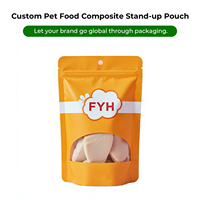 Sachet scellé central personnalisé pour animaux de compagnie, pochette personnalisée pour animaux, sac à fond plat personnalisé pour aliments pour animaux, sac personnalisé pour aliments pour animaux, pochette pour chien