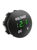 Voltmeter Baterai Mobil 12V 24V Universal Tahan Air dengan Layar LED dan Perlindungan Beban Berlebih Pengukur Tegangan