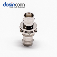 Adaptateur BNC Femelle vers BNC Femelle avec Adaptateur Coaxial Droit Blanc 12g-sdi Sdi Isolation Washer 50 Ohm 75 Ohms Câble à Sertir DC