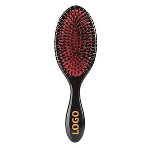 Brosse démêlante en poils de sanglier pour usage quotidien essentiel, couleur unie, avec coussin d'air massant, vente en gros, multi-packs - Product Image 5