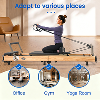 Appareil de fitness pliable pour la maison, machine commerciale en bois d'érable, Reformer Pilates pliable