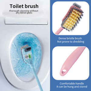 Sikat Toilet Genggam Liushun Da Sky Blue Light <span class=keywords><strong>Pink</strong></span> Multifungsi Hemat-Ruang Gagang Panjang Plastik Tahan Lama untuk Pembersihan - Product Image 6