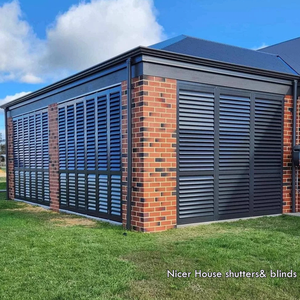 Nhà Máy Tùy Chỉnh Kích Thước Nhôm Cửa Sổ Cửa Chớp Nhôm Louver Bảng Điều Chỉnh Trung Quốc Ngang Hợp Kim Pháp Nhôm Planation Màn Trập - Product Image 6