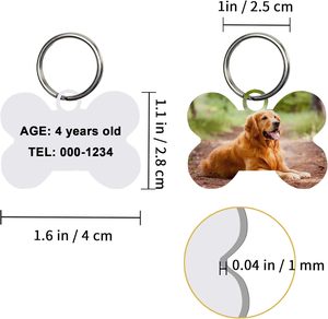 Porte-clés photo numérique en bois durable, personnalisable avec logo couleur sur mesure, double face, en MDF et alliage de zinc, pour sublimation DIY innovante, taille personnalisée, OEM - Product Image 3