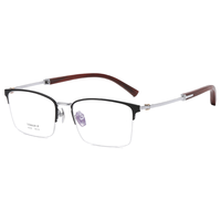 Lunettes H2338 en corne de buffle, monture rectangulaire vintage, titane pur haut de gamme, pour grands visages, écologiques, lunettes de lecture unisexes
