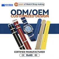 Bracelet de montre Perlon bleu, noir, bordeaux, beige, jaune, tressé, 20 mm, 22 mm, boucle en acier inoxydable, plongée, sport, OEM