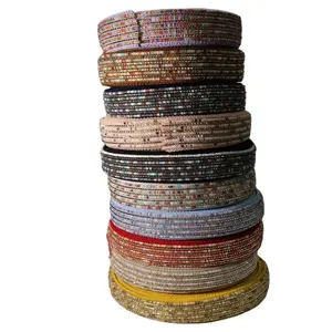 christmas artificial wholesale upholstery nylon braid leashes material linen tape Trim ribbons and laces for crafts