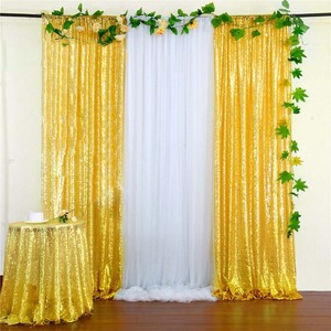 Cortinas de fondo de lentejuelas de fábrica, fondo brillante, cortinas doradas brillantes para secuencia de boda, telón de fondo, decoraciones de escenario - Product Image 2