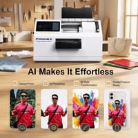 Imprimante jet d'encre UV automatique PodNEX DX7, nouvelle imprimante à plat personnalisée, Flex CMYK A4 2400 DPI, tout-en-un, contrôle Android, garantie de 3 ans