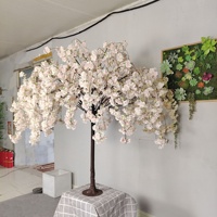 Arbre à fleurs de cerisier artificiel suspendu haut de gamme, personnalisé, de 2 m, avec branches interchangeables, pour la décoration extérieure des centres commerciaux