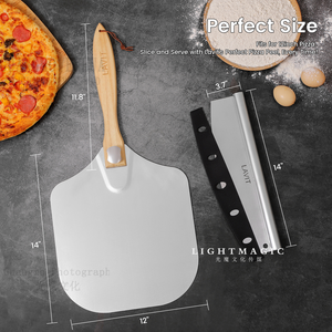 Vente chaude en aluminium 16 pouces <span class=keywords><strong>Pizza</strong></span> Paddle x 12 pouces Peel sur mesure Pliable manche en bois Spatule à <span class=keywords><strong>pizza</strong></span> en aluminium Peel à <span class=keywords><strong>pizza</strong></span> - Product Image 4