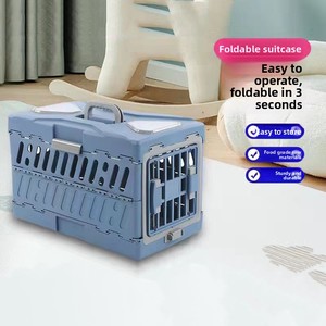Caisse de transport rigide pliable portable pour animaux de compagnie (chats et chiens) pour l'<span class=keywords><strong>avion</strong></span> et l'extérieur, homologuée pour le transport en soute - Product Image 1