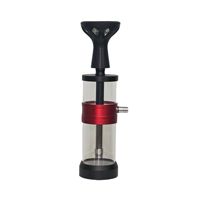Chicha portable miniature en aluminium et acrylique à double couche pour l'extérieur, avec support à charbon pour chicha