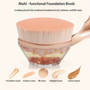 Pinceau à sourcils plat épais à manche court Mauri, en poils synthétiques, doux pour la peau, multi-outils de maquillage, taille unique, magique n°55 - Product Image 6