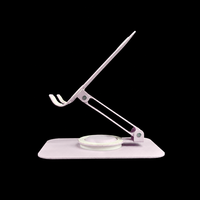 Support de téléphone portable de bureau multifonctionnel rotatif avec support de tablette réglable et support de réglage de l'angle et de la hauteur du téléphone