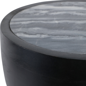 Table d'appoint ronde avec plateau en marbre, table de chevet moderne pour petits espaces, décoration de chambre à coucher - Product Image 6