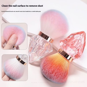 Diamond Blush <b>Brush</b> Multi-Color Custom Logo Crimped Ferrule Beauty Makeup Nail <b>Dust</b> Tool for Gift Promotion Cosmetic Powder - Product Image 6