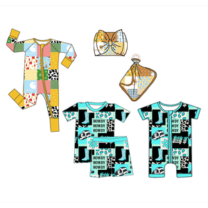 Bộ Đồ Ngủ liền thân chất liệu sợi tre cao cấp in họa tiết miền Tây cho bé sơ sinh và trẻ nhỏ Zs - Product Image 3