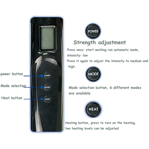 OEM <span class=keywords><strong>ODM</strong></span> rodilla calor aire compresión pie pantorrilla muslo pierna masajeador 25KPa-48KPa 6 modos 3 intensidades presoterapia apoyo - Product Image 3