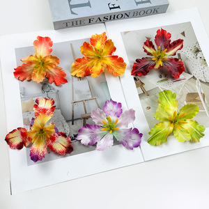 Miniature Tête de fleur artificielle Iris Alice 10cm pour décoration de mariage, accessoire capillaire, arrangement de bouquet, ornement - Product Image 2