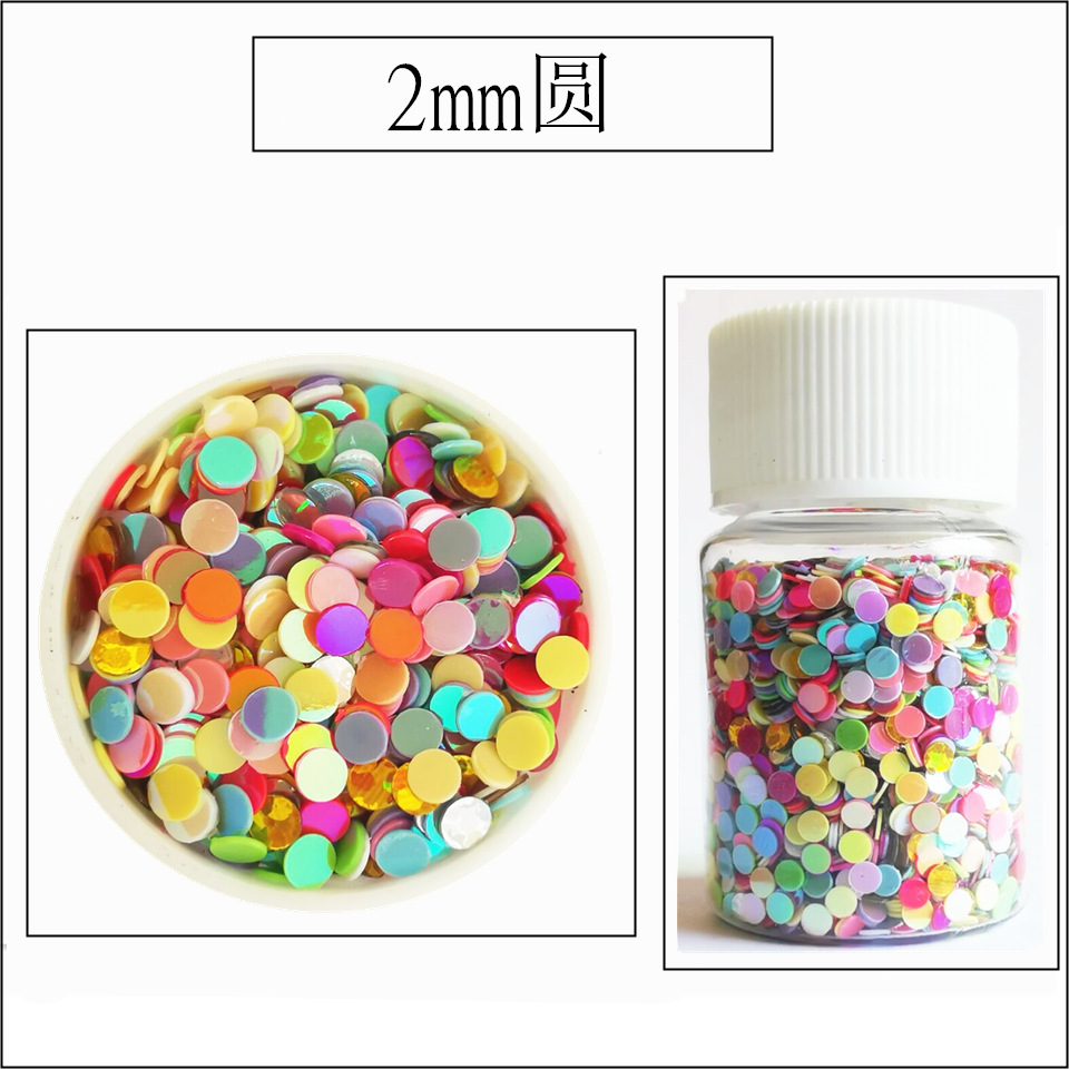 15ml bottle mixed color plastic-2mm circle
