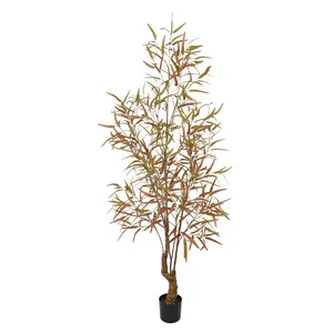 Bester Preis für heimdekoration künstlicher Weinwirbelbaum künstliche Weidenblätter für Outdoor Indoor Dekoration