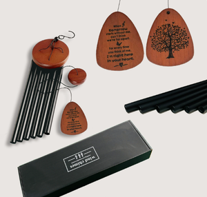 Campanas de Viento de Aluminio YIZHI de 26 Pulgadas, Campanas de Viento de Madera para Condolencias, Tubos de Viento como Regalo de Condolencia, Decoración para el Hogar, Jardín, Patio - Product Image 2