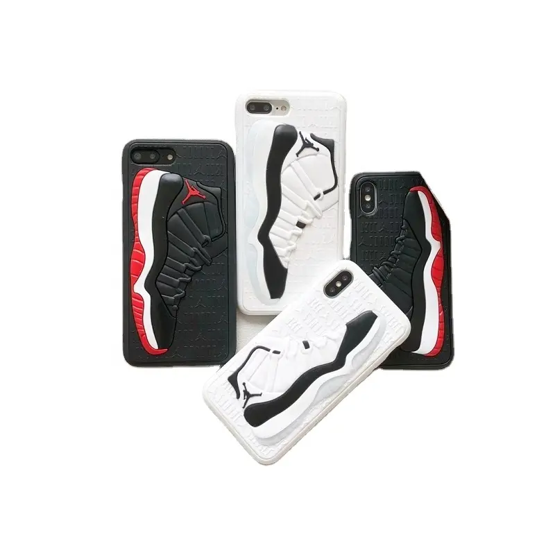 Mode 3D Super Air Dunk Jordan Olahraga Basket Sneaker Lembut Kasus Telepon untuk Iphone 11 12 13 Pro MAX 7 8 Ditambah XS XR 14 Max