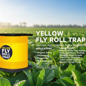 Cinta Adhesiva Amarilla para Trampas de Insectos, Barrera Antiplagas para Árboles de Jardín, Contra Insectos como la Polilla del Loto, la Gusano del Cánker y los Insectos Rastreros - Product Image 2