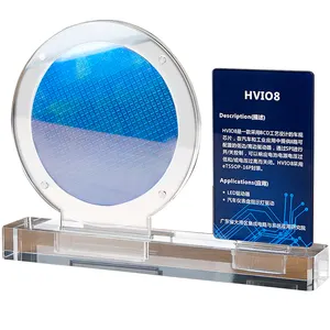 Acrylic Electronic round Chip Stand Transparent Base Display Rack for Silicon Wafer and Wafer Panel