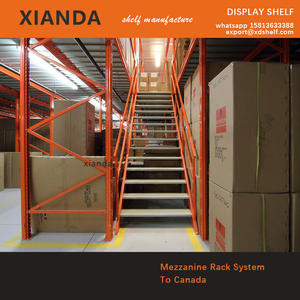 Piattaforma industriale del mezzanino di lavoro del corrimano della scala della struttura d'acciaio dello scaffale del Pallet di stoccaggio del magazzino del carrello elevatore usato di capacità pesante - Product Image 5