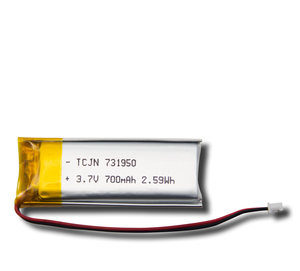 Baterai Lithium Polymer Isi Ulang TC731950 3.7V 700mAh Bersertifikat CE ROHS REACH Garansi <span class=keywords><strong>2</strong></span> Tahun - Product Image 1