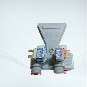 Valve d'entrée pour machine à laver WW01F01773, double alimentation en eau, électrique, usage domestique, plastique durable - Product Image 1