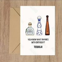 Tarjeta de Felicitación de Cumpleaños con Tema de Tequila Divertido y Personalizado