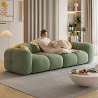 Modernes Modulares Wohnzimmer-Samtsofa mit Edelstahlbeinen, Schaumstoffgefüllt, Geradliniges Design, Vakuumversiegelte Verpackung