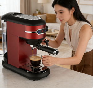 เครื่องชงกาแฟเอสเพรสโซ่ระดับมืออาชีพ เครื่องทำกาแฟเอสเพรสโซ่ เครื่องทำคาปูชิโน่อัตโนมัติ พร้อมเครื่องตีฟองนมไฟฟ้า - Product Image 2