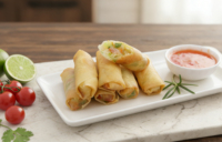 Rollitos de Primavera Vegetales Congelados de Alta Calidad, 25g, Directo de Fábrica, OEM Personalizado para Exportación/Mercado Estadounidense