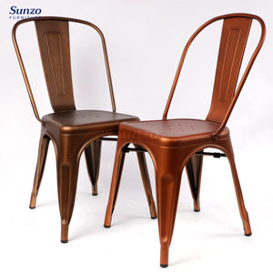 Chaise <span class=keywords><strong>Marais</strong></span> Moderne Vintage Industrielle Durable en Métal pour Extérieur, Salle à Manger à Dos Latte, Jardin, <span class=keywords><strong>Bar</strong></span>, Hôtel, Salon Commercial - Product Image 6