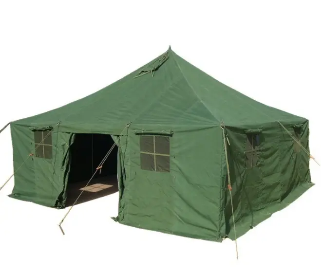 고품질 4.8*4.8m PVC 방수 10 명 군사 텐트