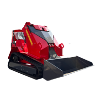 Pengiriman Gratis Mini Skid Steer Loader Mesin Bensin CE EPA Compact Crawler Loader untuk Lanskap, Pertanian, dan Pemindahan Tanah